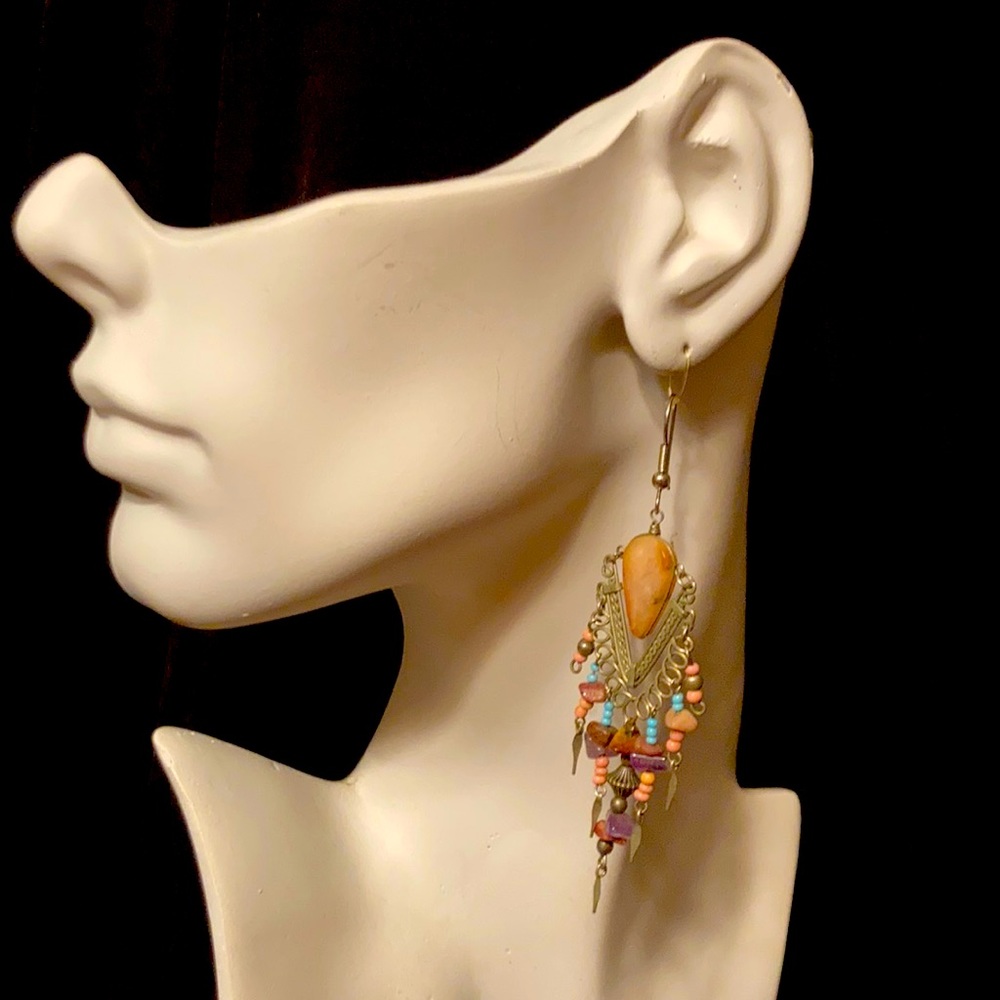 Silver Tone Chandelier Earring Set